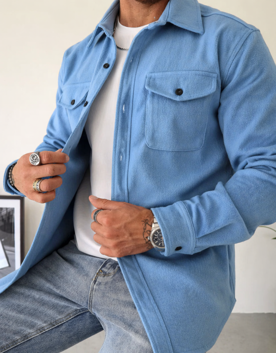 Derek Men's Cotton Shirt Jacket 11