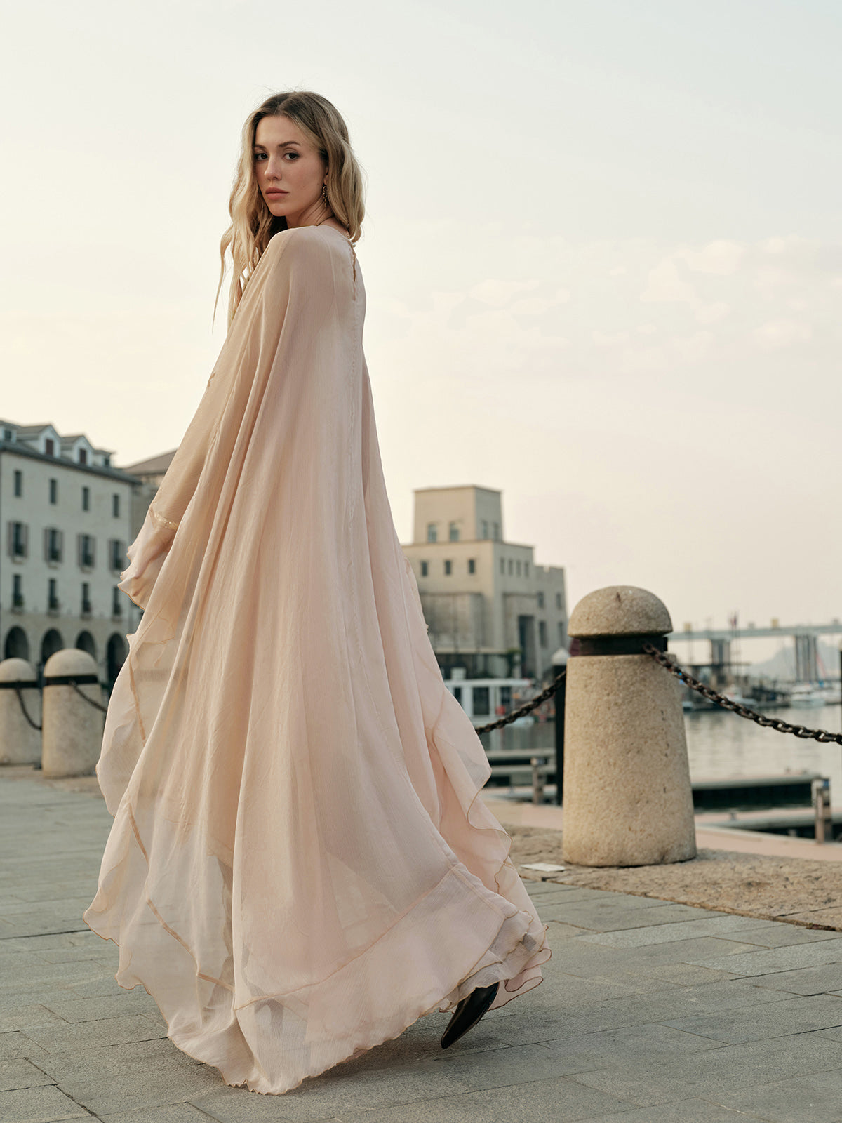 Diana Women's Chiffon Long Sleeve Maxi Dress 5