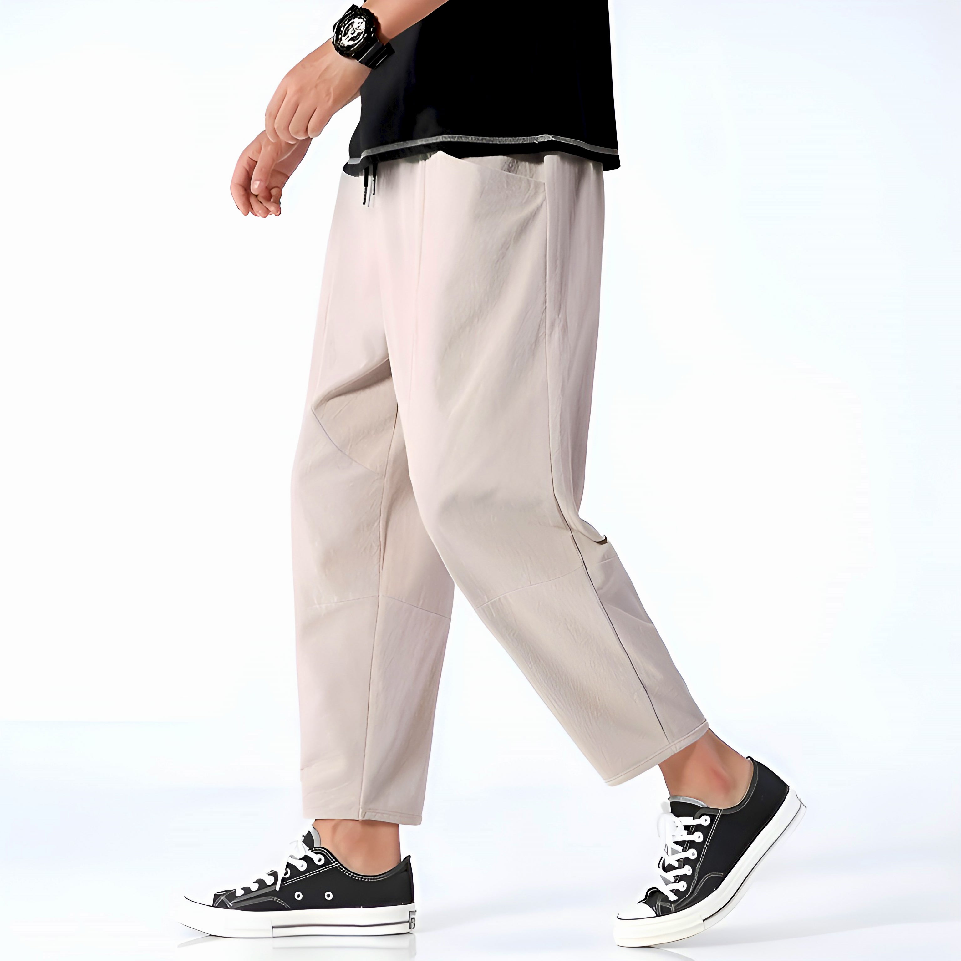 Edward Men's Wide Leg Cropped Trousers 2