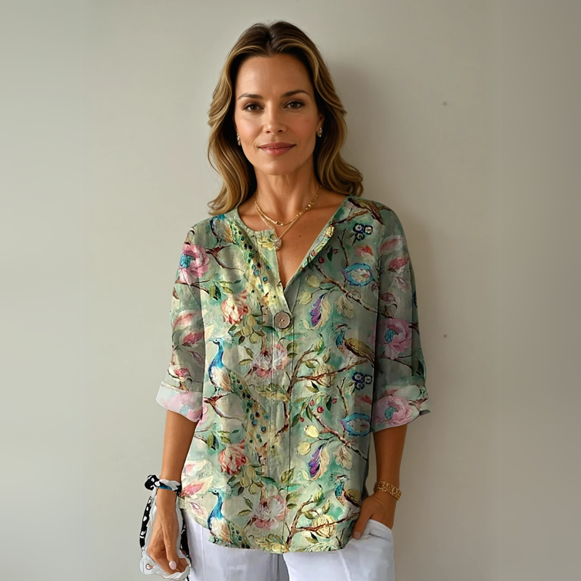 Eleanor Women's Floral Chiffon Blouse 3