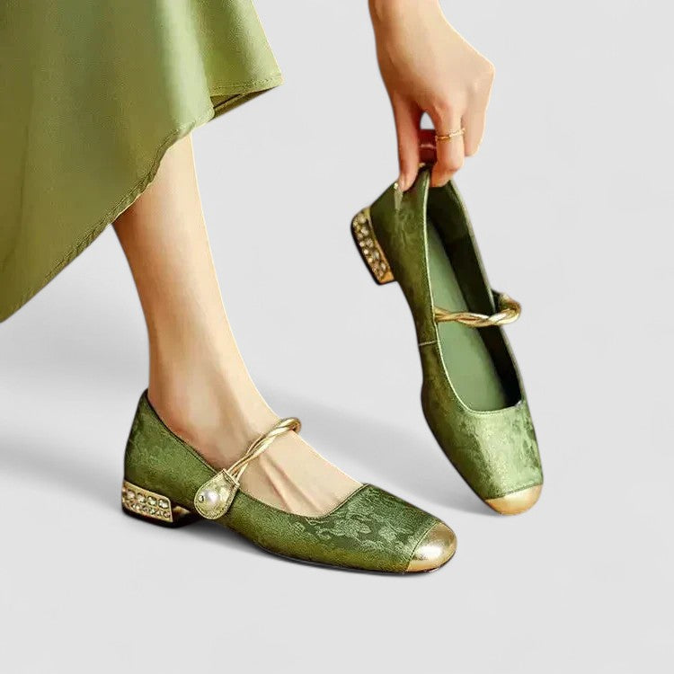 Eleanor Women's Leather Mary Jane Flats 1