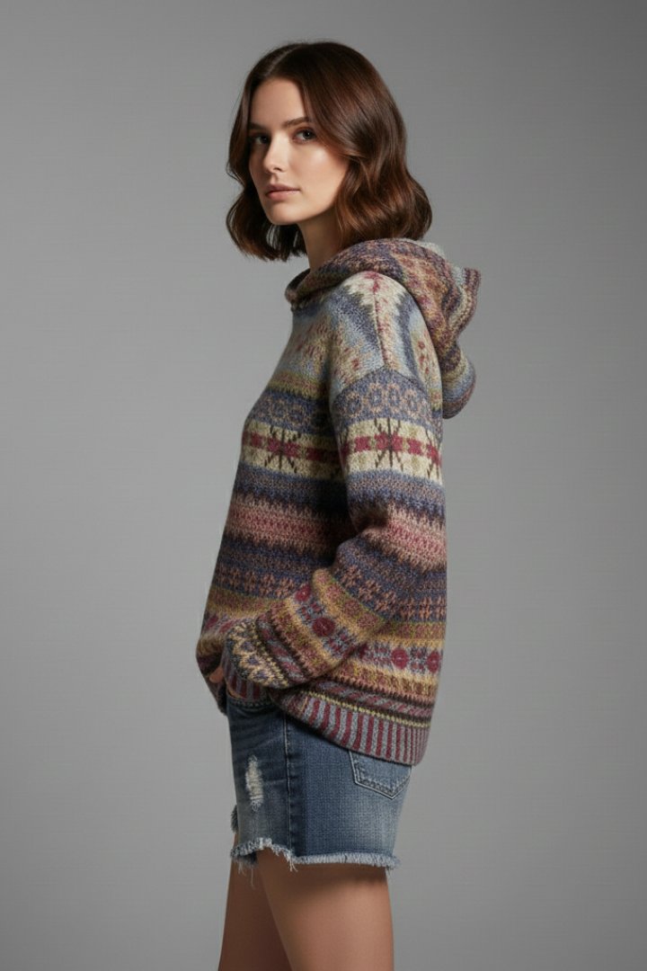Women's Fair Isle Oversized Hoodie