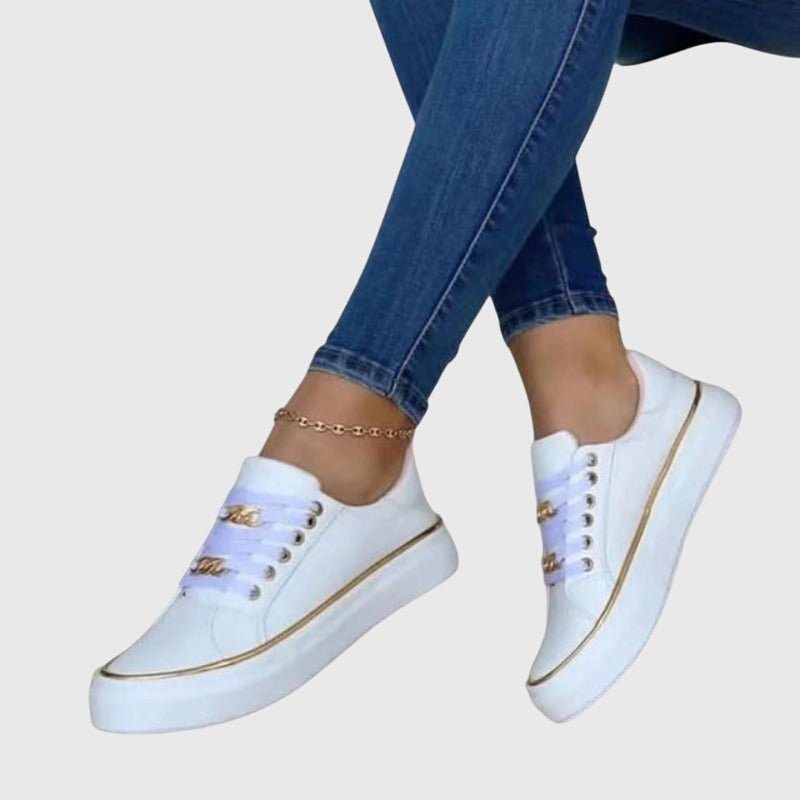 Women's Faux Leather Platform Sneakers
