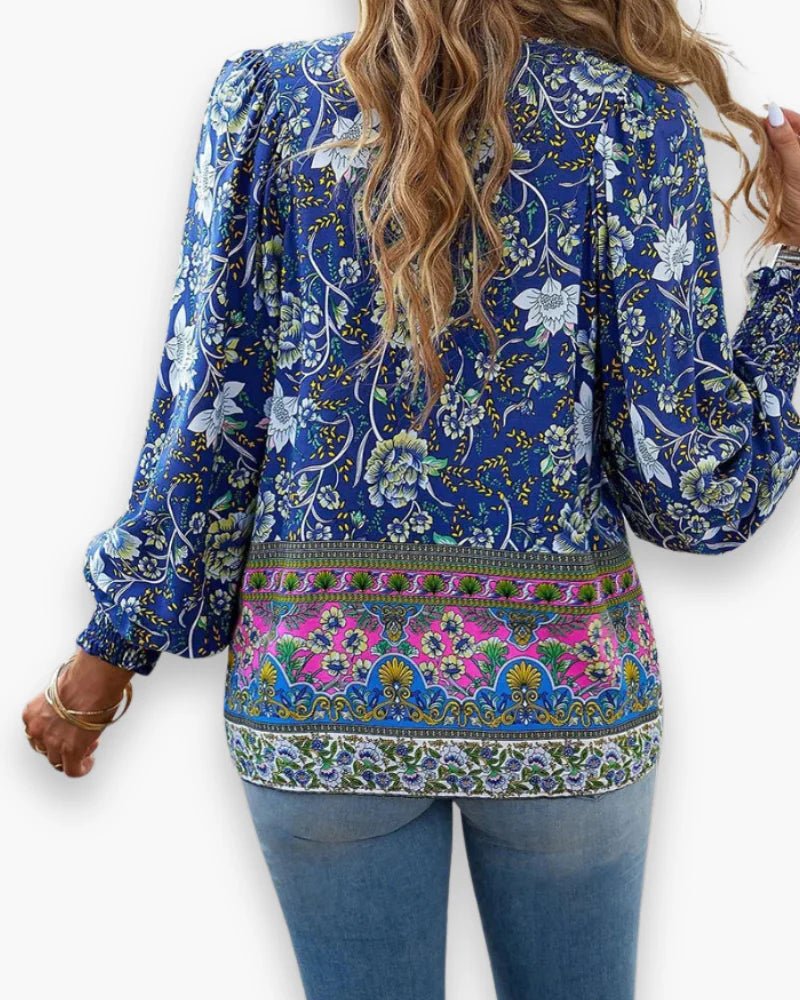 Women's Floral Peasant Blouse