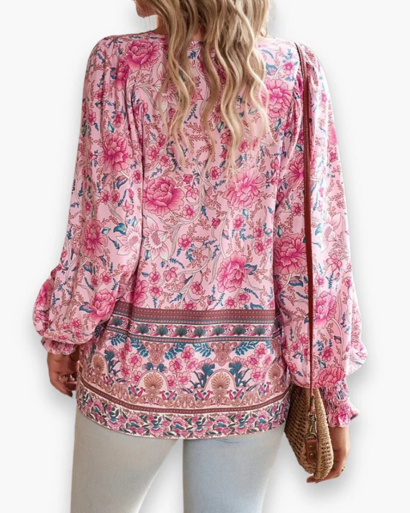 Women's Floral Peasant Blouse