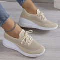 Women's Knit Wedge Sneakers - Beige