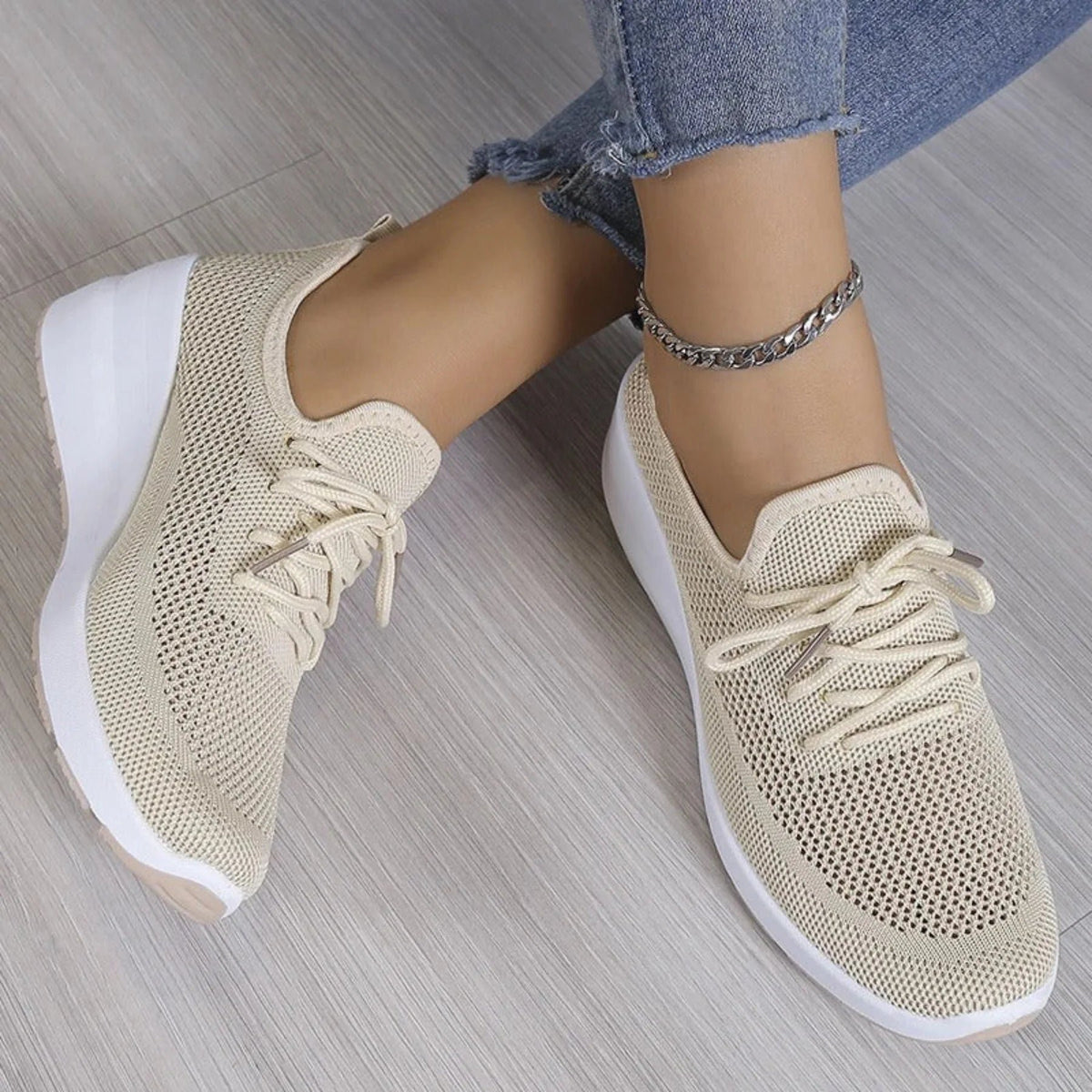 Women's Knit Wedge Sneakers