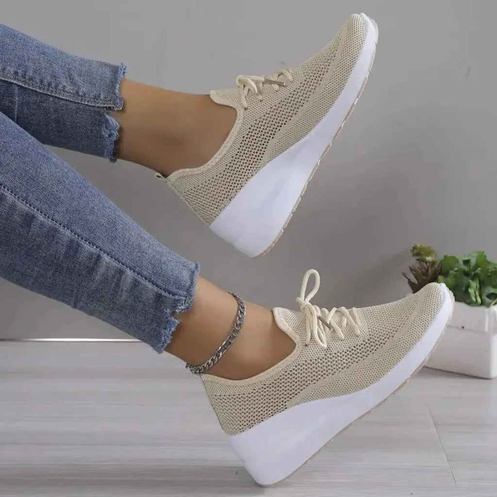 Women's Knit Wedge Sneakers