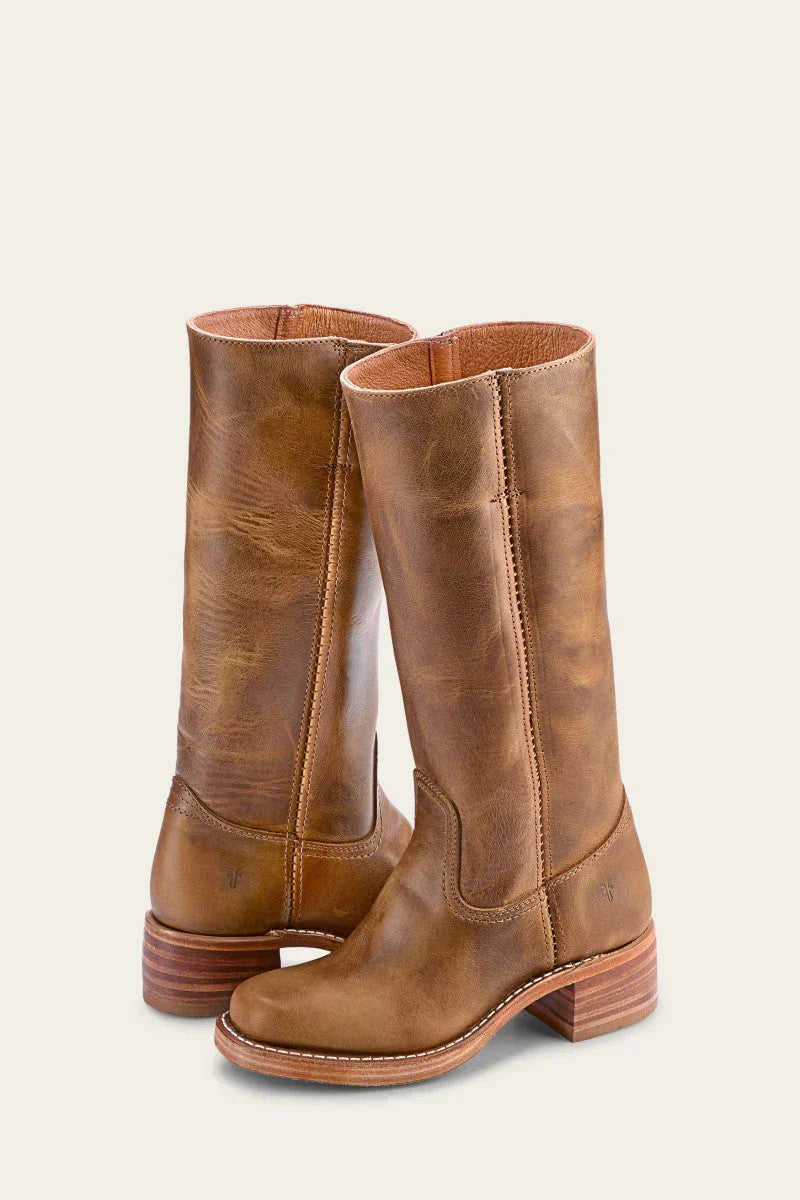 Women's Leather Tall Boots - Brown