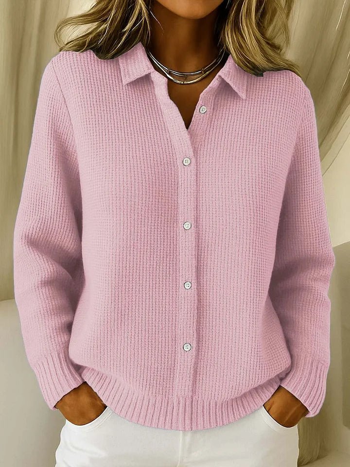 Women's Long Sleeve Oversized Knit Sweater - Pink