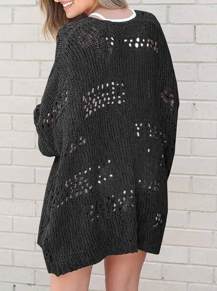 Women's Oversized Crochet Cardigan