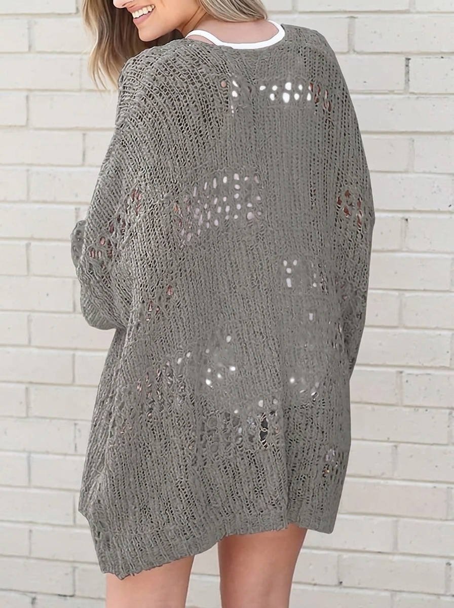 Women's Oversized Crochet Cardigan