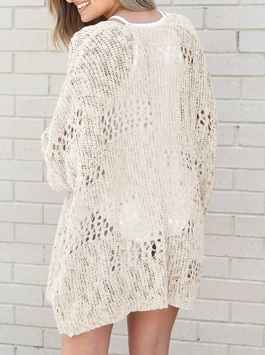 Women's Oversized Crochet Cardigan