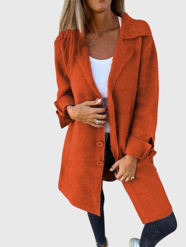 Women's Oversized Wool Coat - Apricot