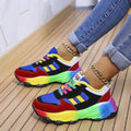 Women's Suede Platform Sneakers - Black