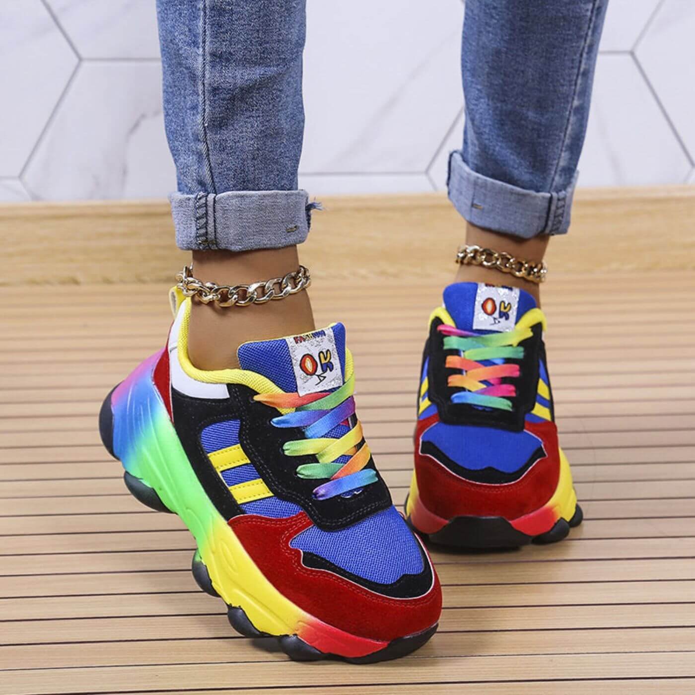 Women's Suede Platform Sneakers