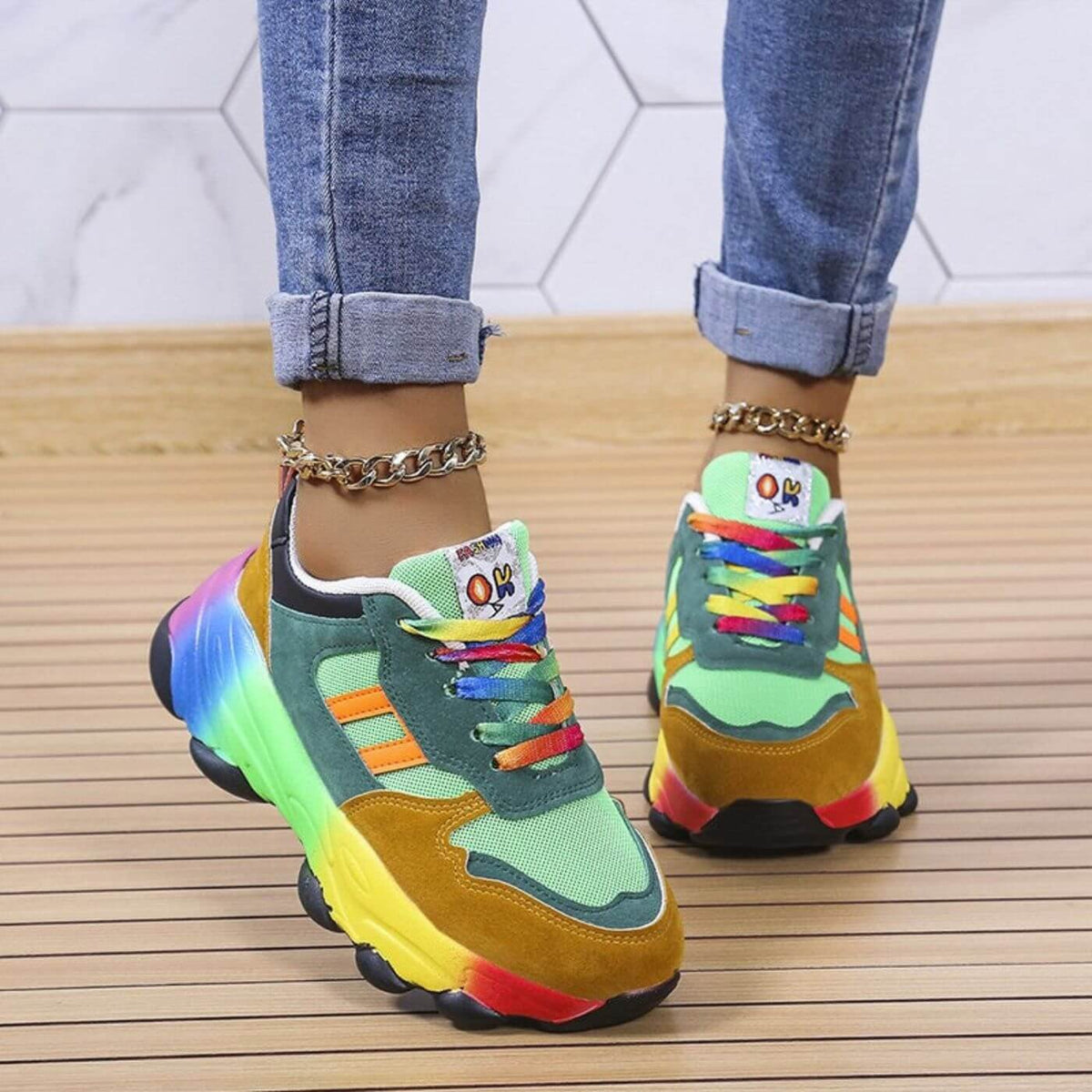 Women's Suede Platform Sneakers