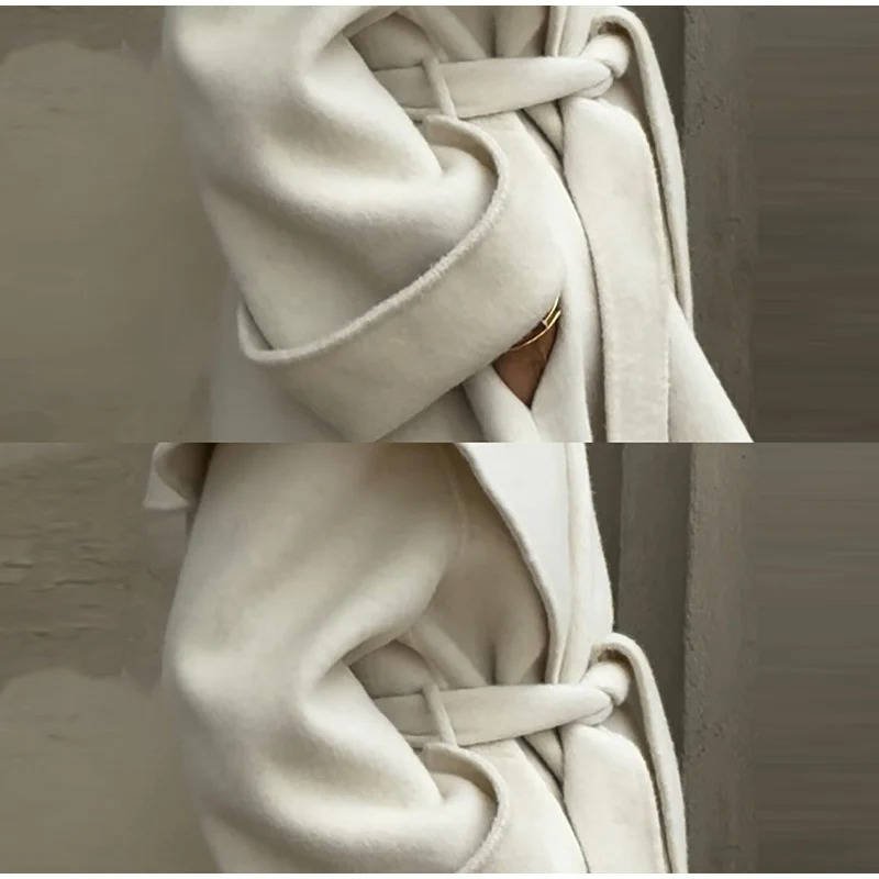 Women's Wool Double-Breasted Trench Coat