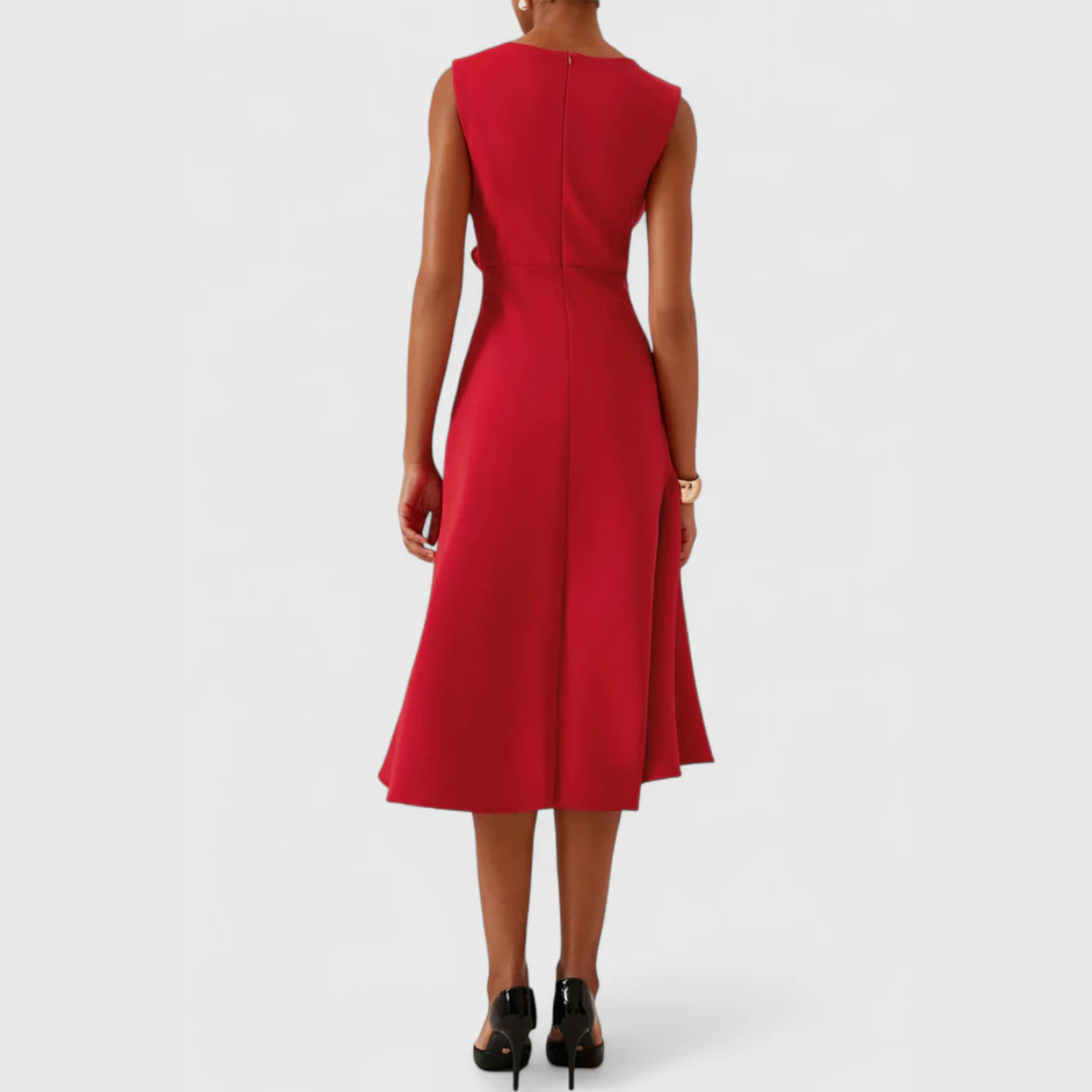 Eliza Women's Sleeveless Ruffle Hem Midi Dress 16