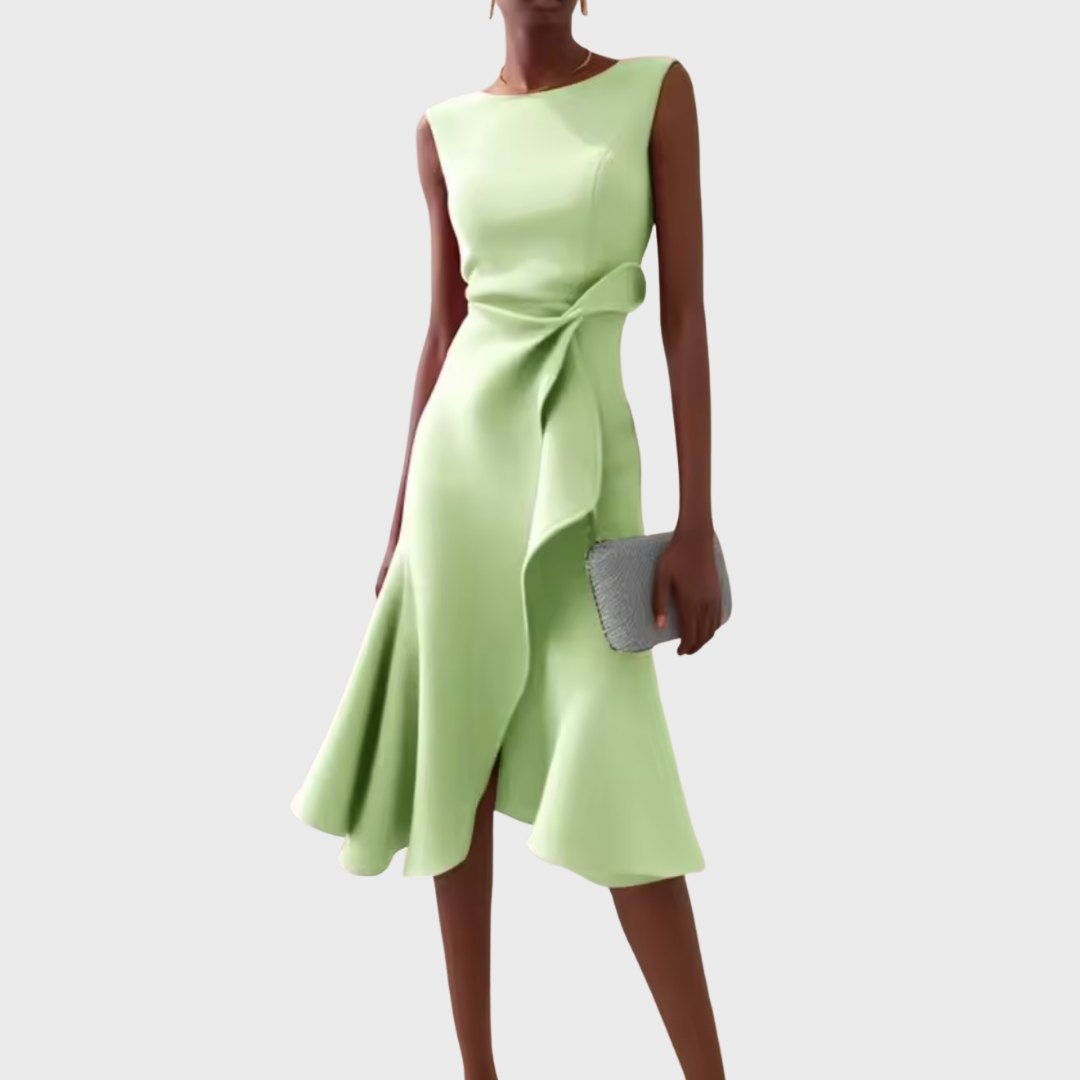 Eliza Women's Sleeveless Ruffle Hem Midi Dress 8