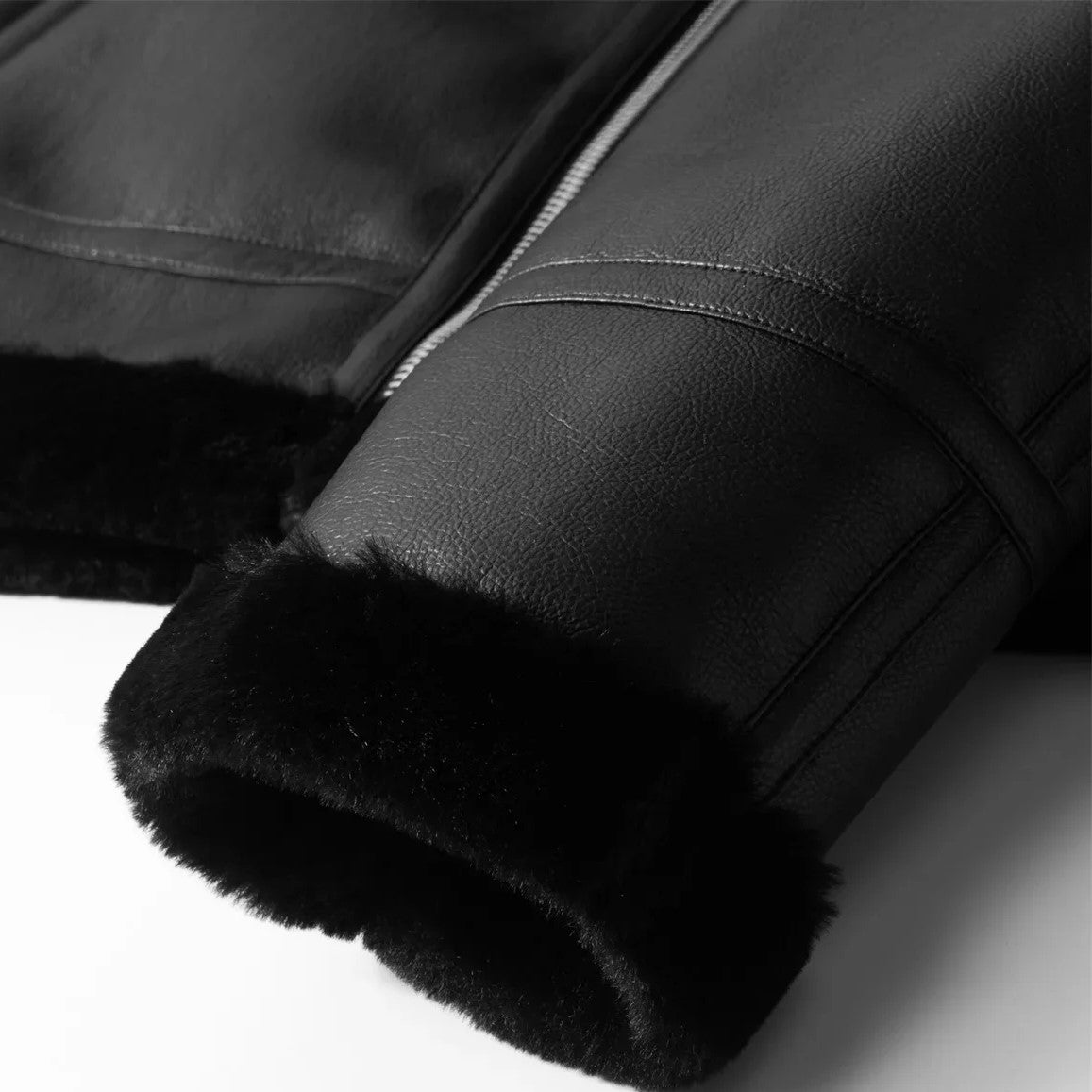 Elliot Men's Leather Shearling Bomber Jacket 4