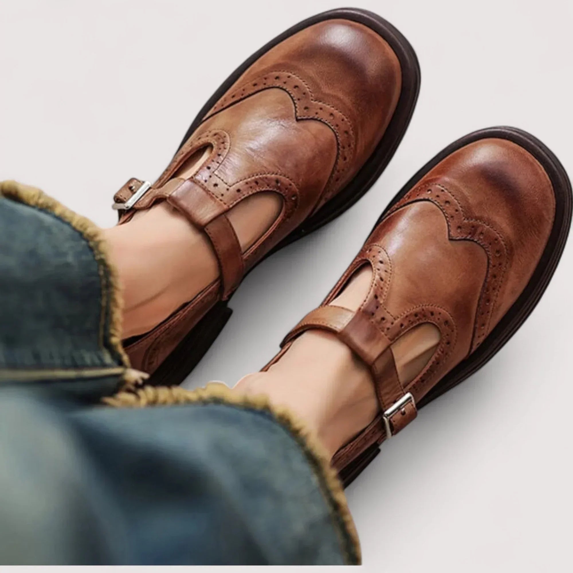 Elliott Men's Leather T-Bar Shoes 1
