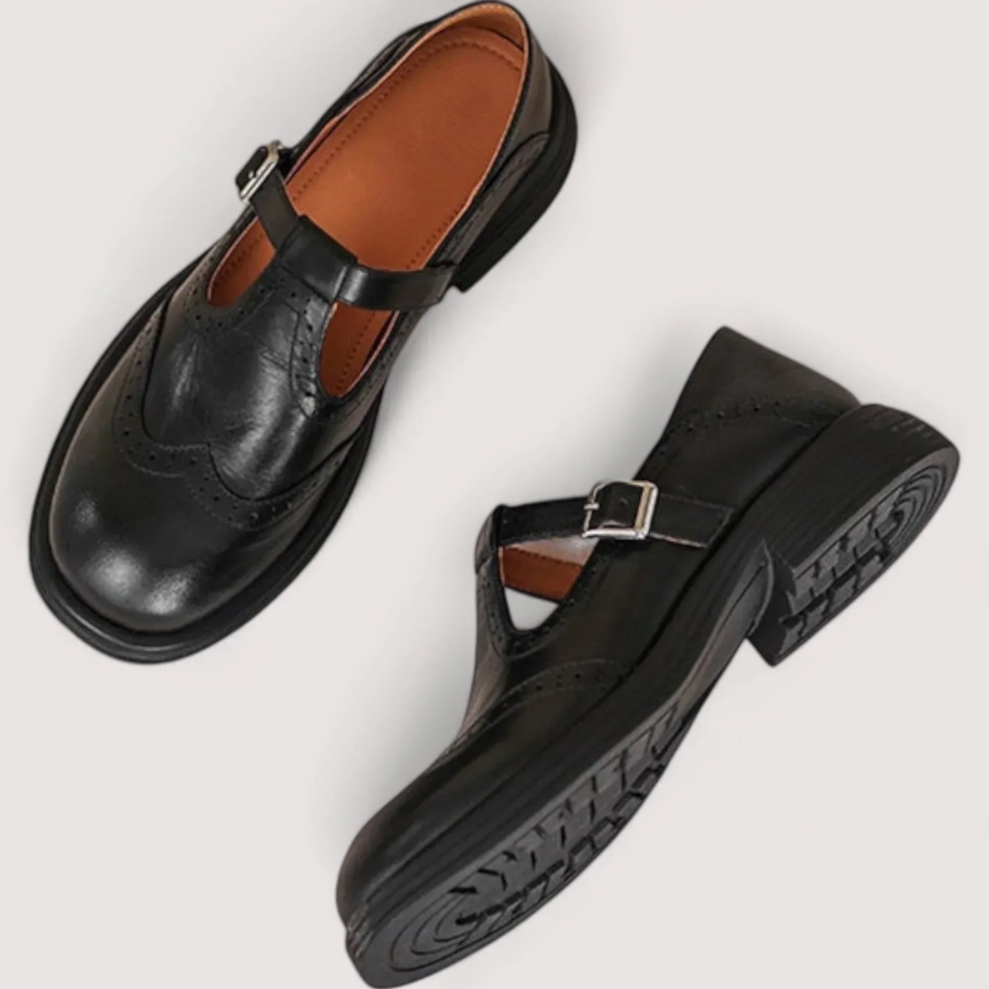 Elliott Men's Leather T-Bar Shoes 2