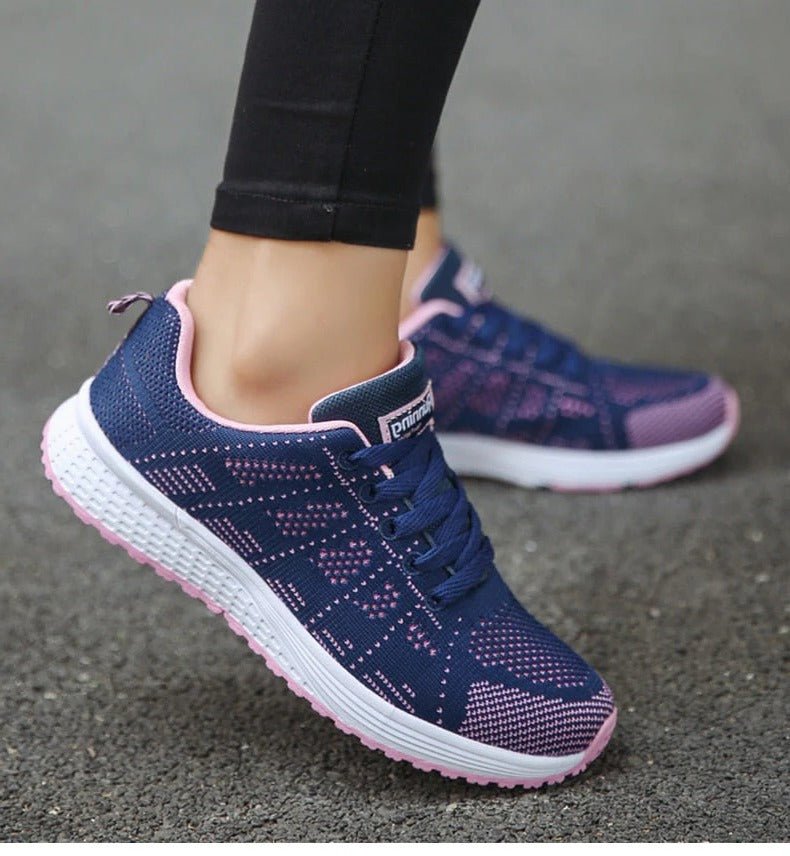 Women's Knit Running Sneakers - Blue