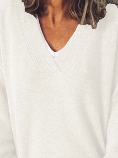 Women's Oversized V-Neck Sweater