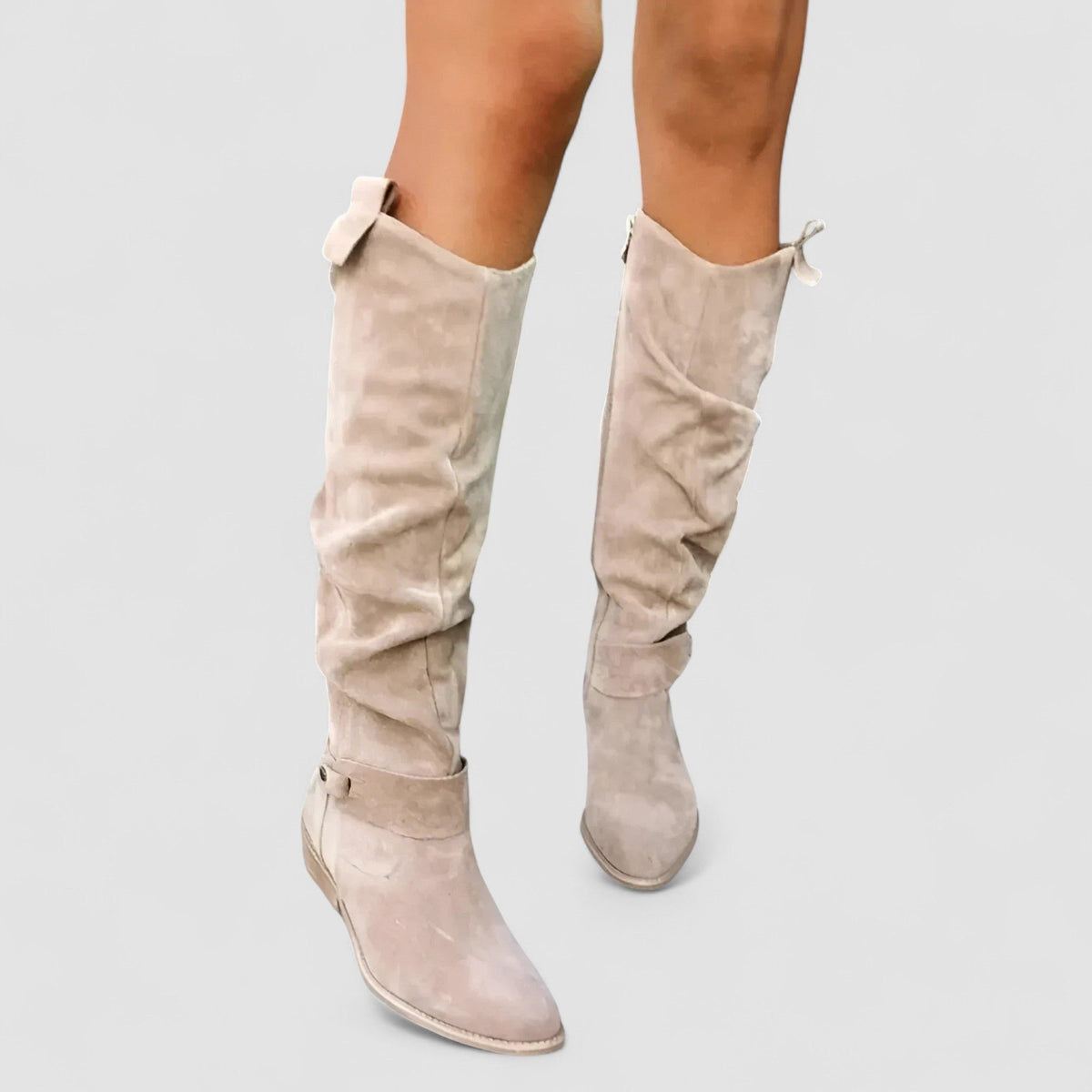 Women's Suede Knee-High Slouch Boots