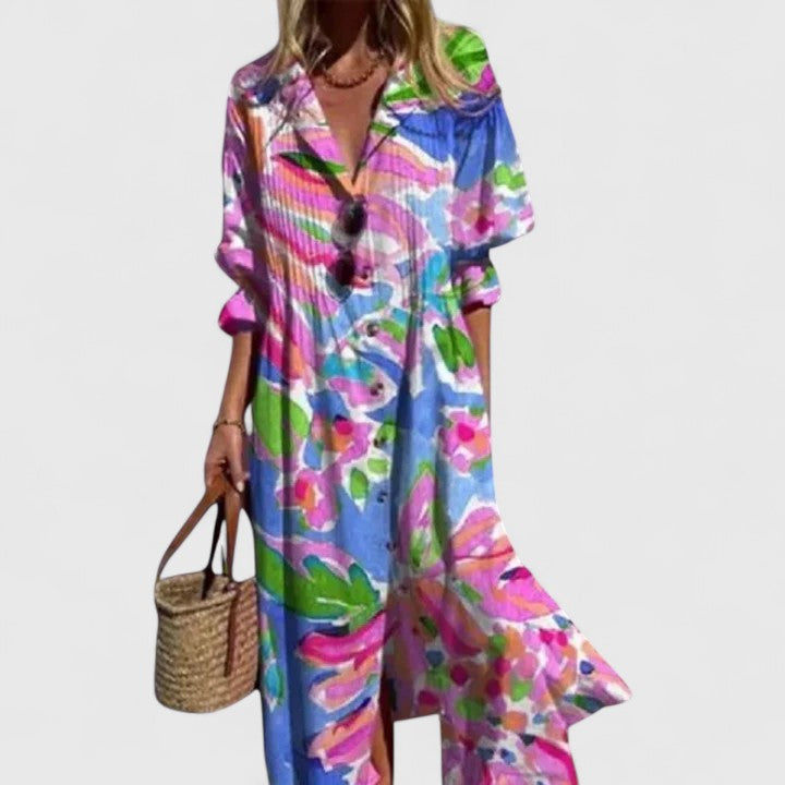 Emily Women's Printed Midi Shirt Dress 5