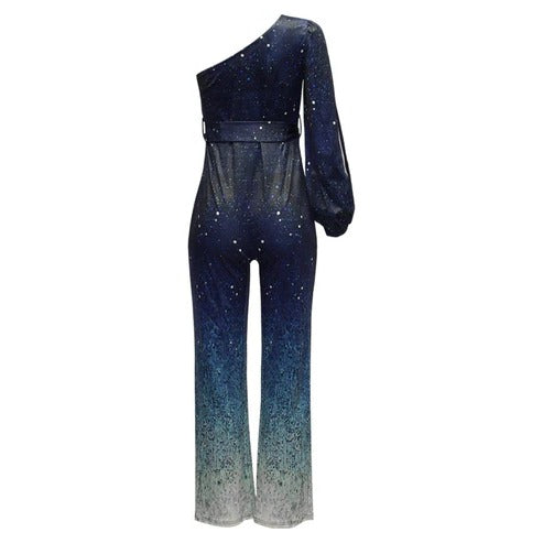 Emily Women's Sequin One Shoulder Jumpsuit 4