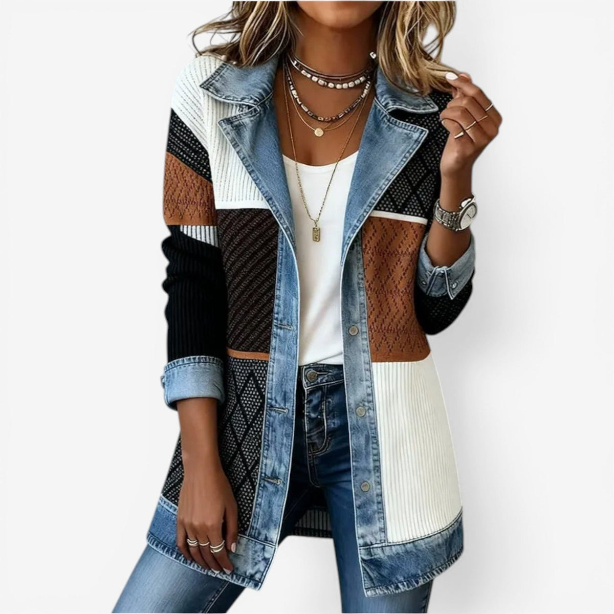 Women's Longline Knit Cardigan - Mulitcolor