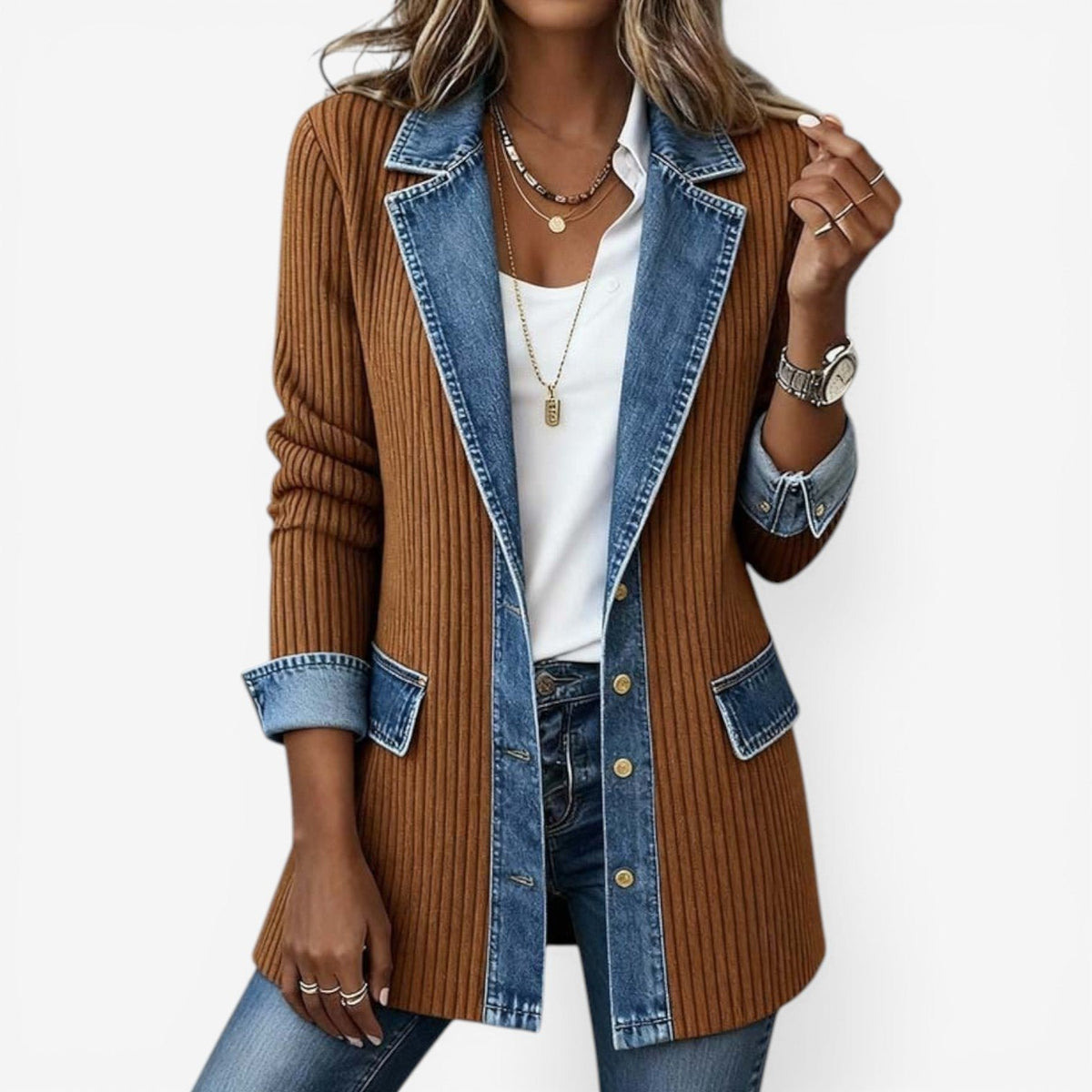 Women's Longline Knit Cardigan - Khaki