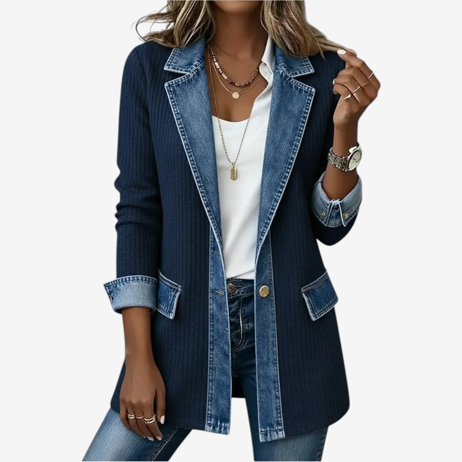 Women's Longline Knit Cardigan - Navy Blue
