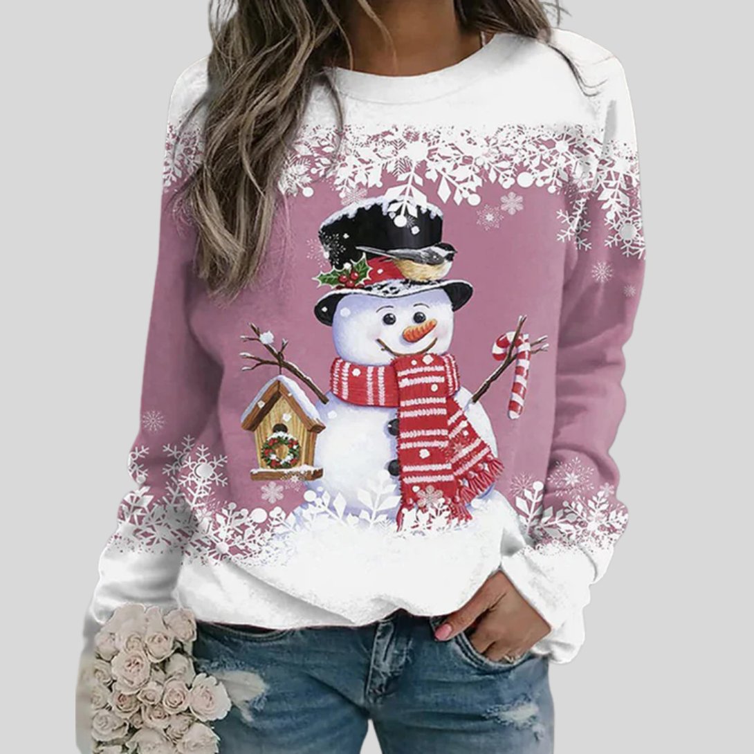 Women's Pullover Sweatshirt - Pink