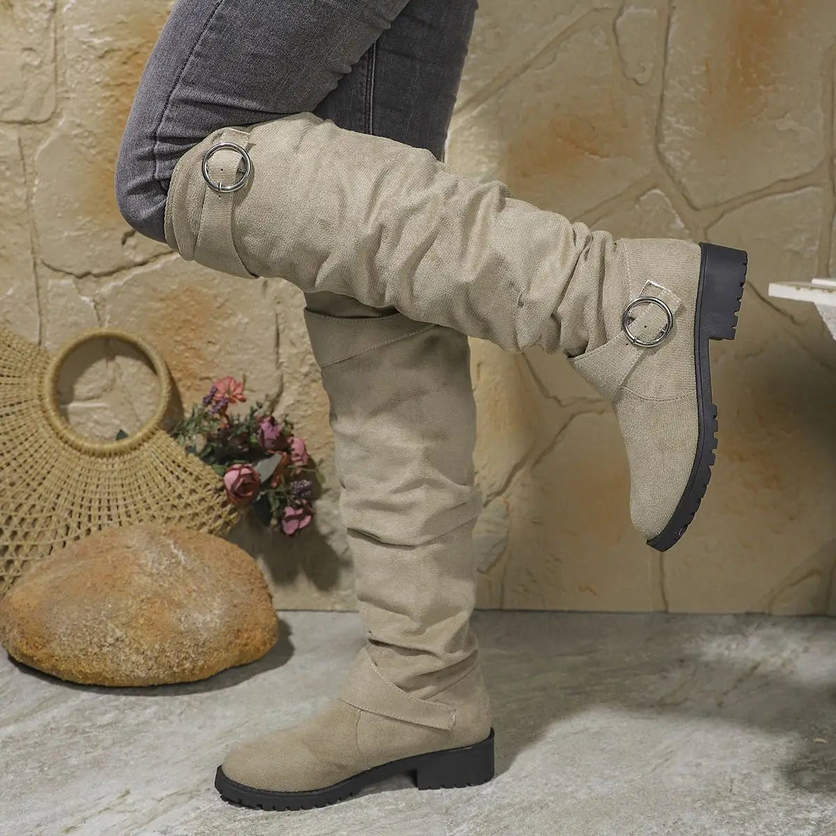 Women's Suede Over-the-Knee Boots