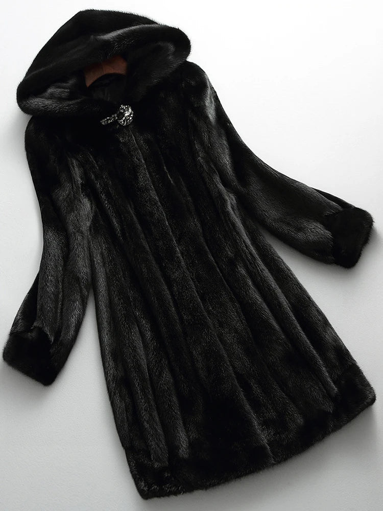 Evie Women's Faux Fur Hooded Coat 1