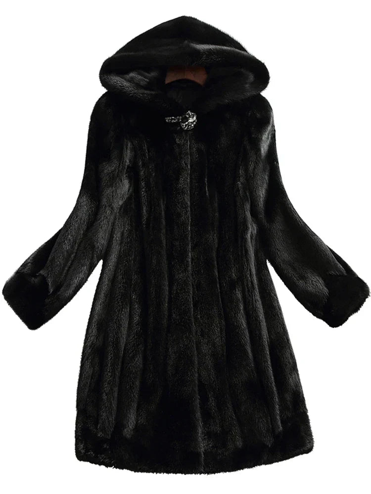Evie Women's Faux Fur Hooded Coat 3