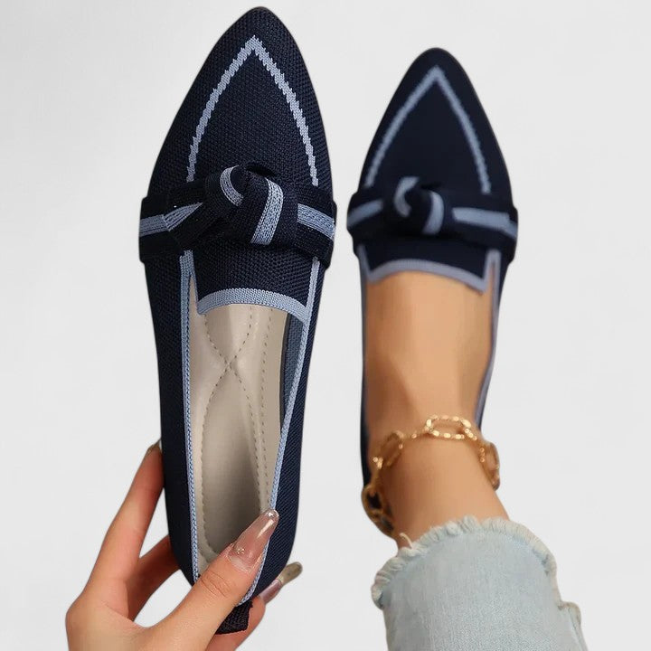Evie Women's Pointed Toe Bow Loafers 5