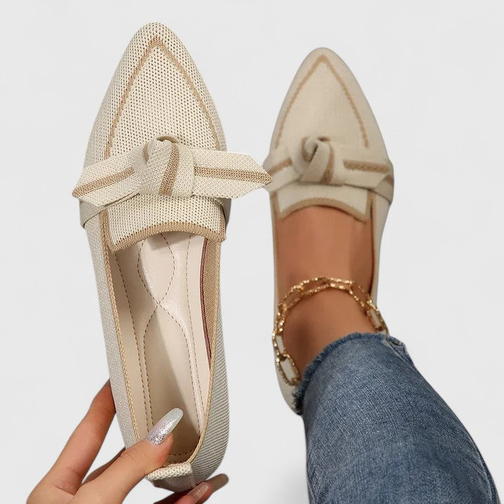Evie Women's Pointed Toe Bow Loafers 7