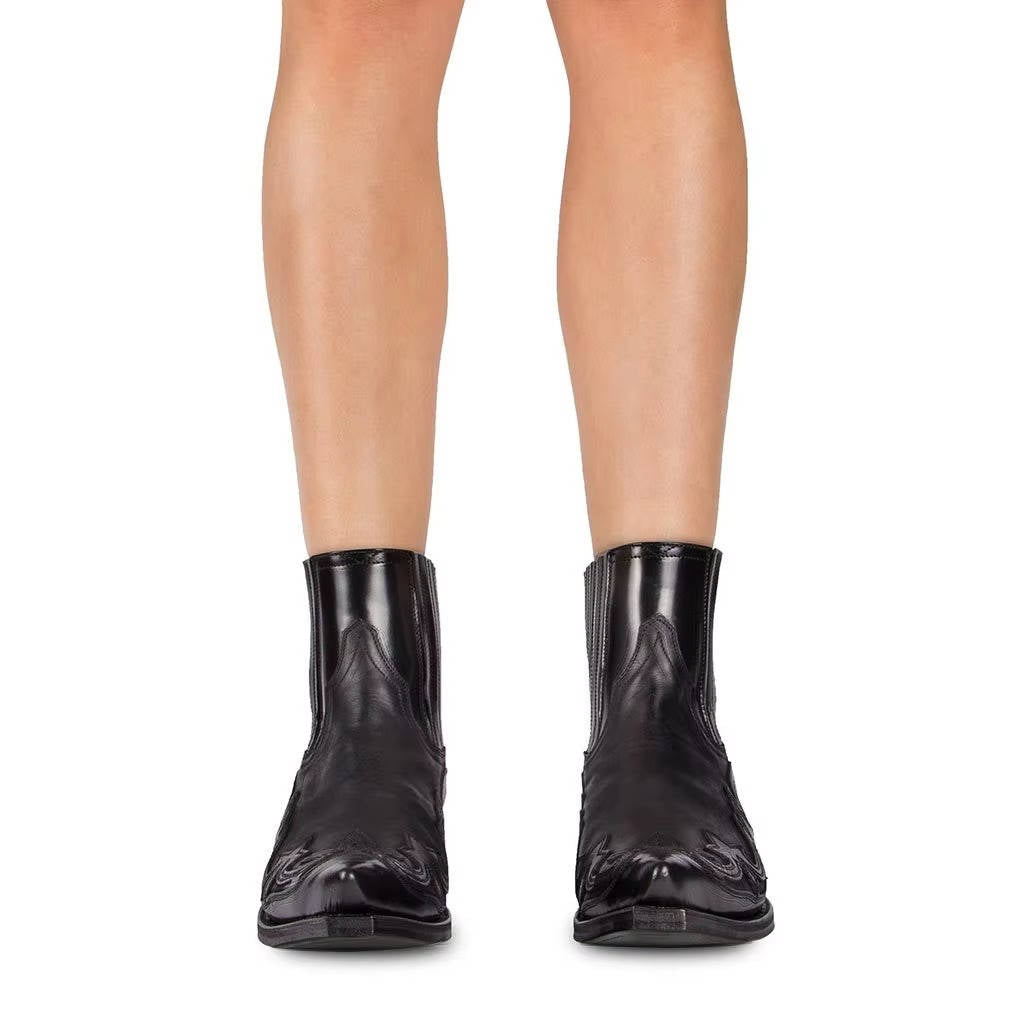 Felicity Women's Leather Western Ankle Boots 3