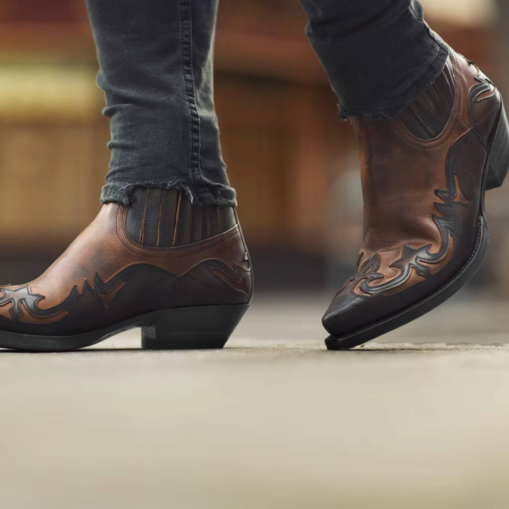 Felicity Women's Leather Western Ankle Boots 9