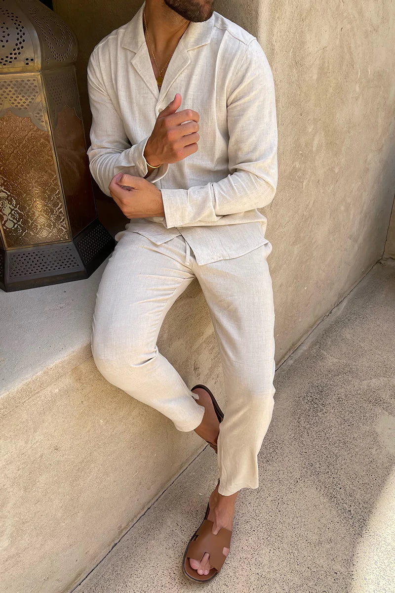 Finley Men's Linen Relaxed Fit Loungewear Set 4