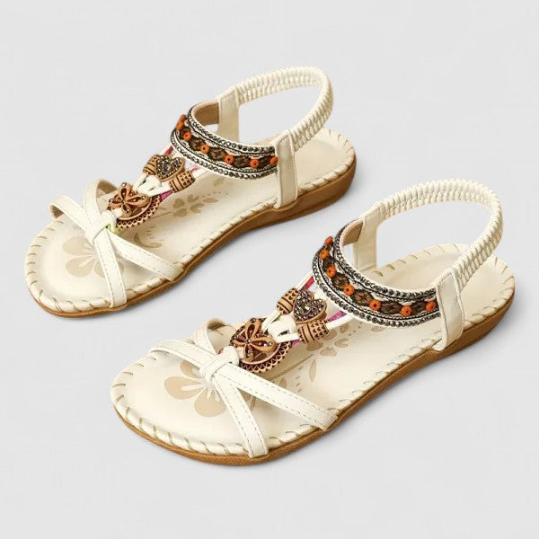 Fiona Women's Embroidered Leather Sandals 10
