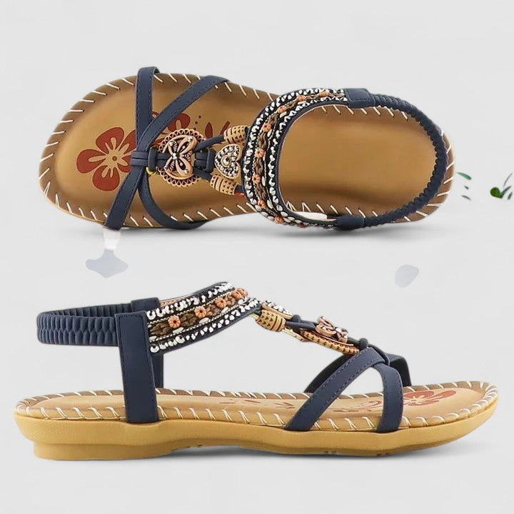 Fiona Women's Embroidered Leather Sandals 5