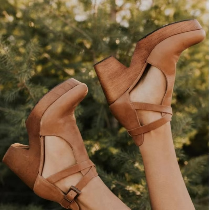 Frances Women's Leather Platform Heels 2