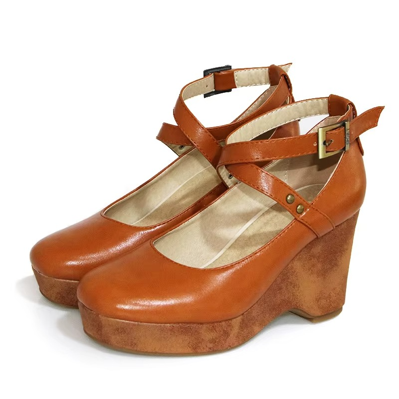 Frances Women's Leather Platform Heels 8