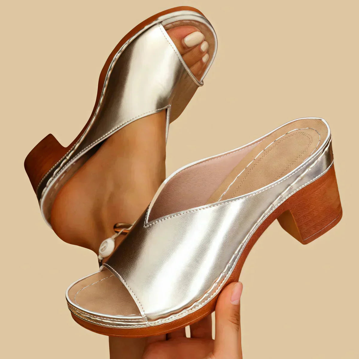 Genevieve Women's Block Heel Mules 1
