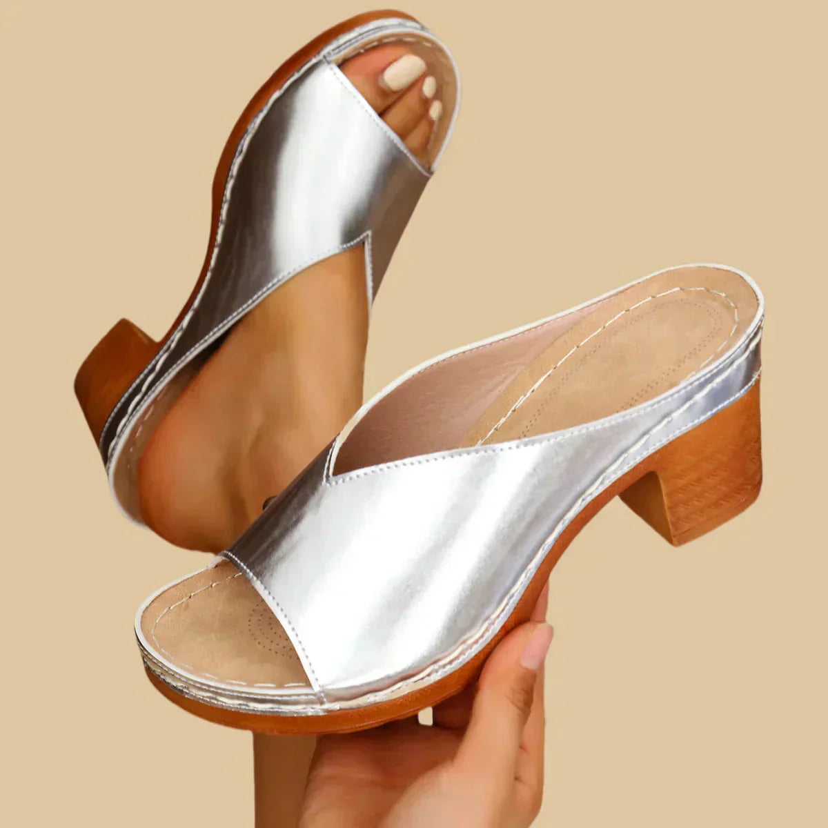 Genevieve Women's Block Heel Mules 2
